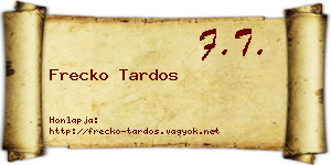 Frecko Tardos névjegykártya